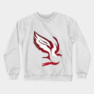 Dove Ruby Red Shadow Silhouette Anime Style Collection No. 454 Crewneck Sweatshirt